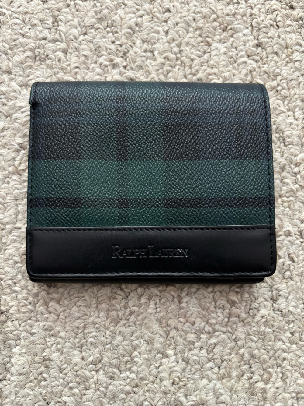 Vintage Ralph Lauren blackwatch tartan plaid bifold wallet